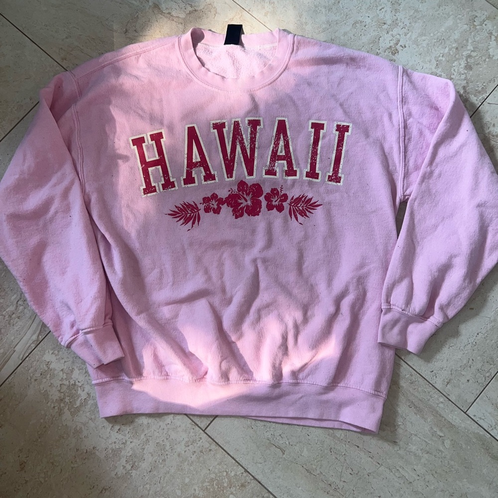 Pink Hawaii Graphic Women's Sweater